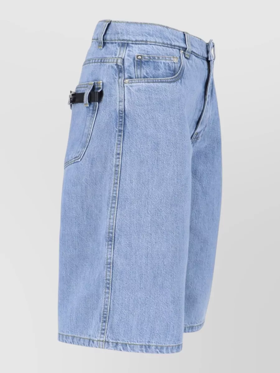 Coperni Denim Straight-Leg Bermuda Shorts