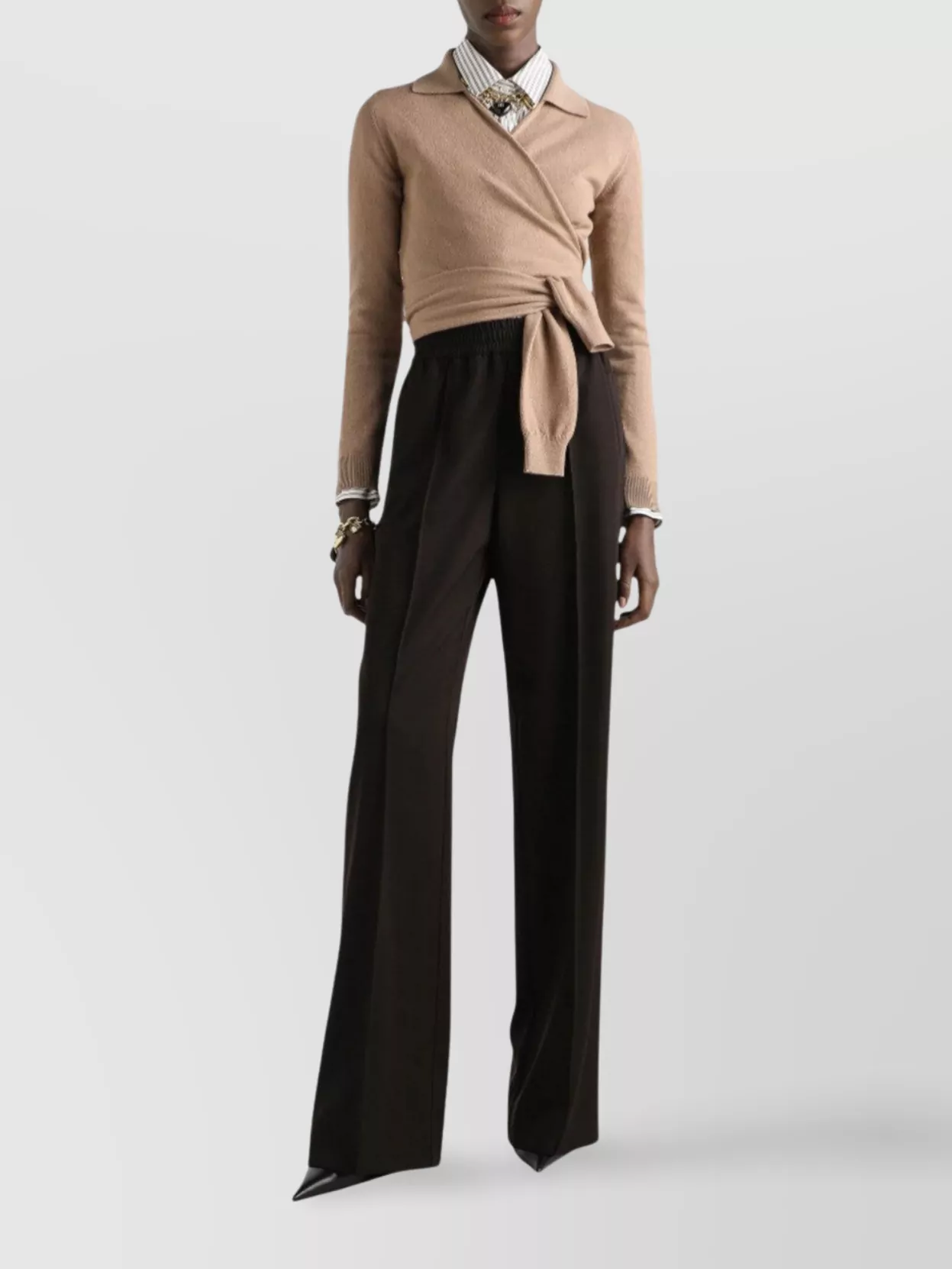 Dolce & Gabbana Wool Gabardine Joggers Trousers In Black
