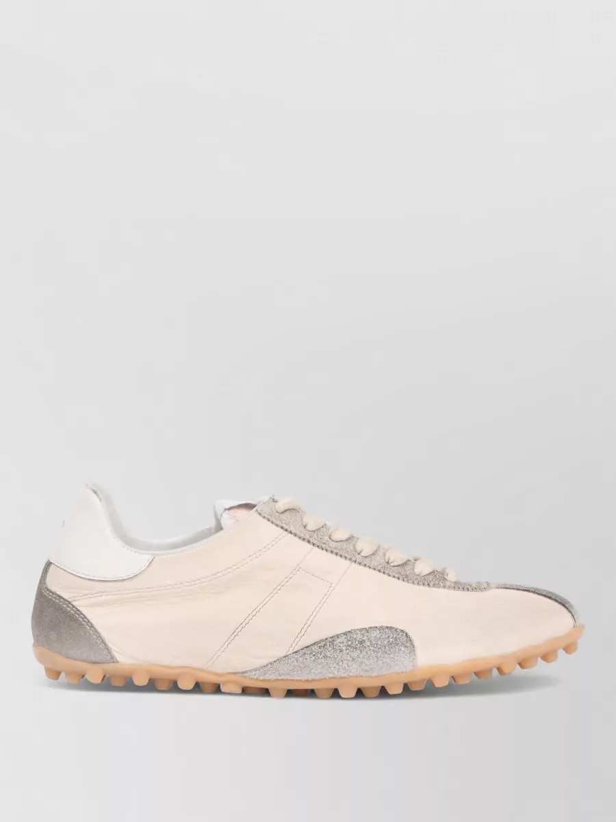 Maison Margiela Sprinters Low Top Layered Leather Sneakers