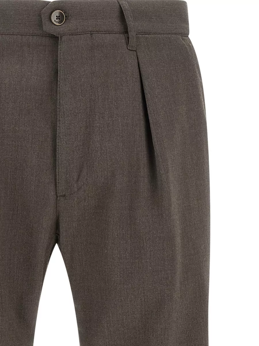 Incotex Wool-Blend Pleated Tailored Trousers