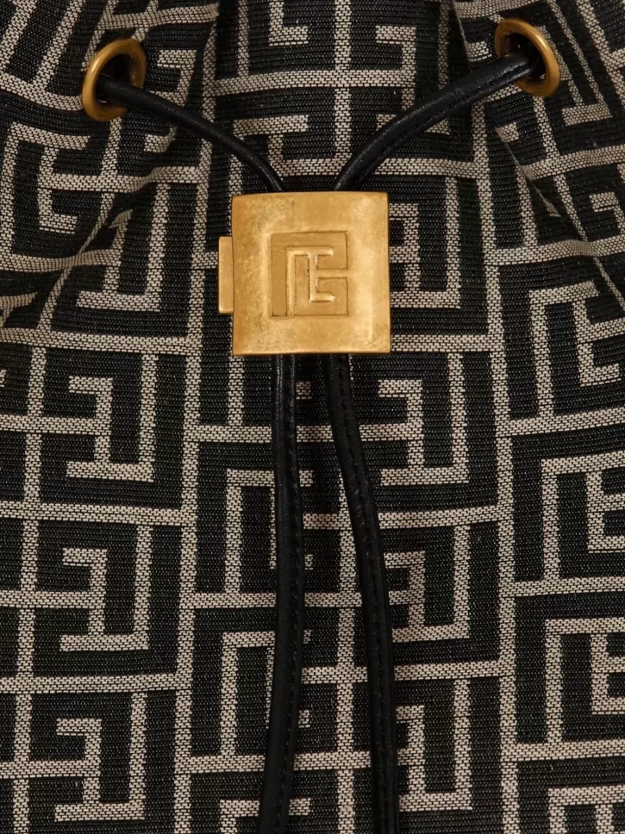 Balmain Sync Monogram Bucket Bag