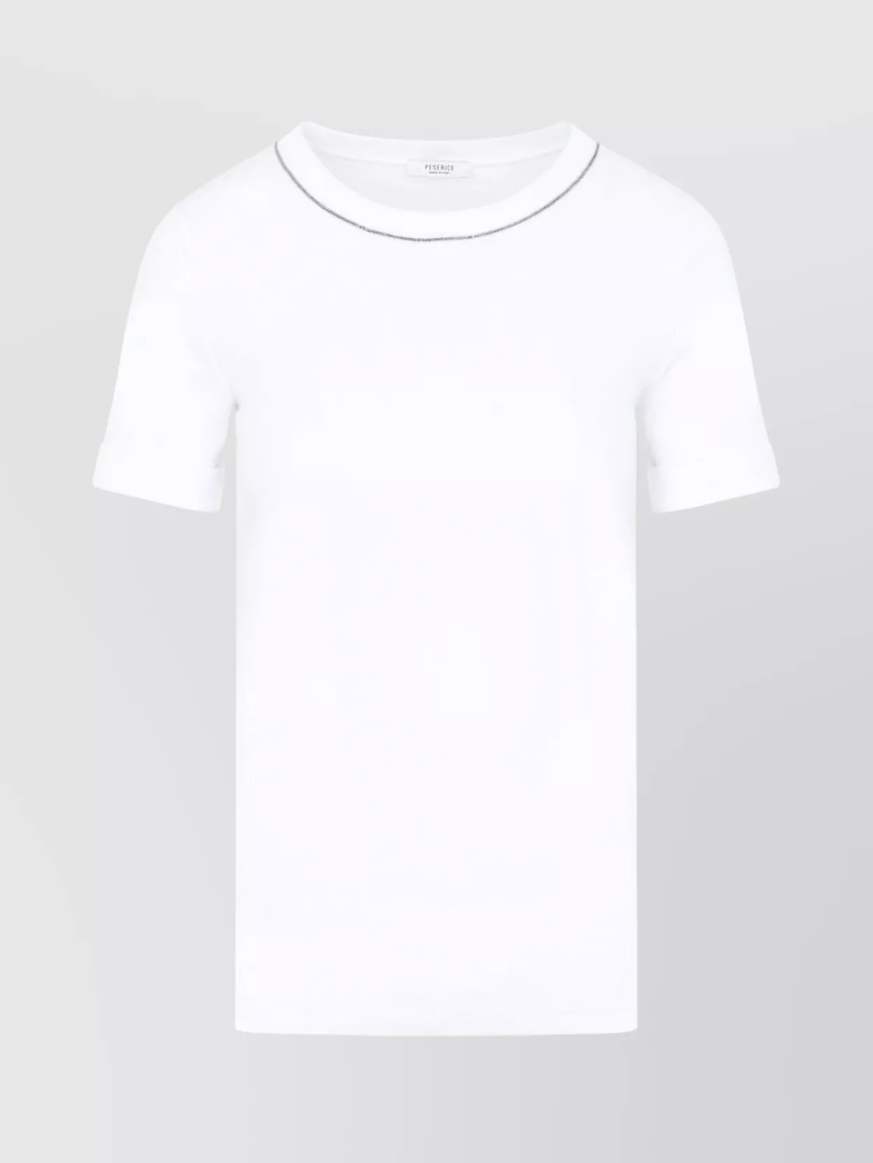 Shop Peserico T-shirt Cotton Sparkly Trim