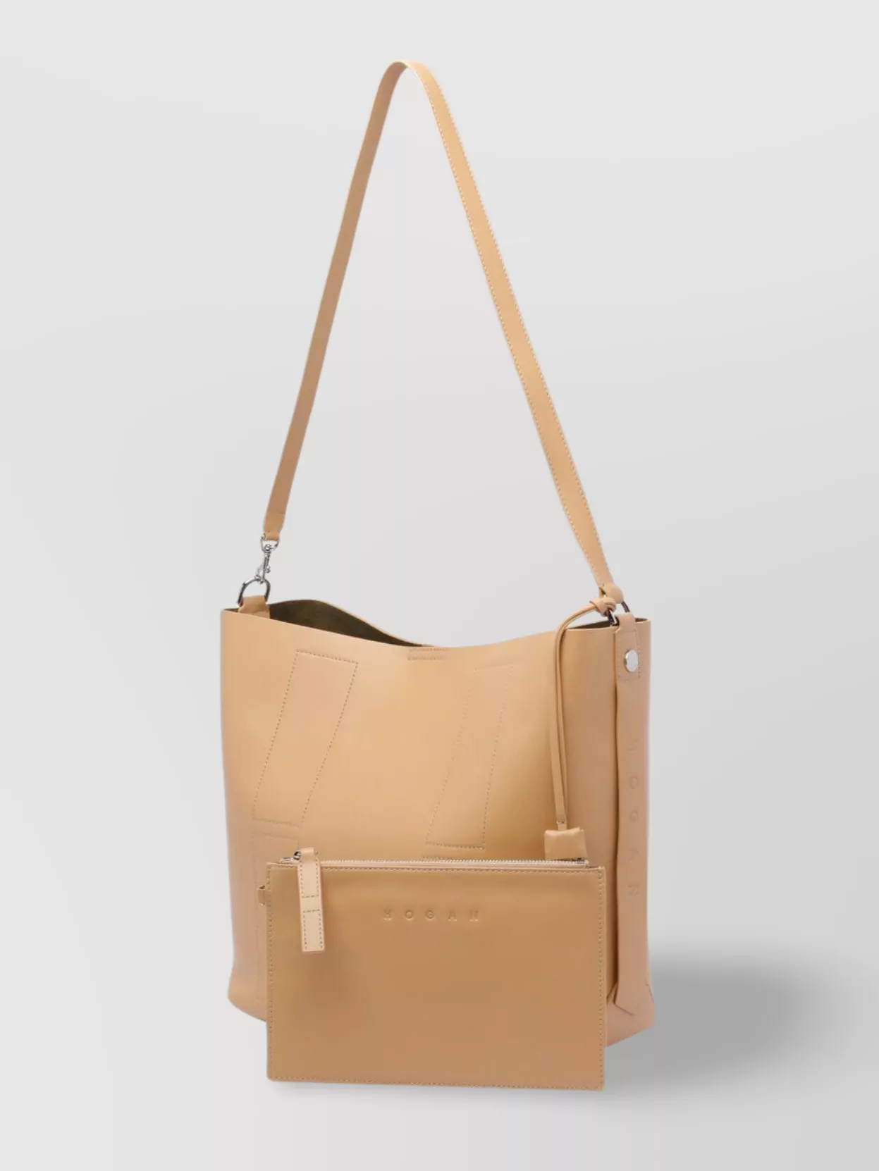 Shop Hogan Strap Adjust Hobo Metal Rectangular Bag