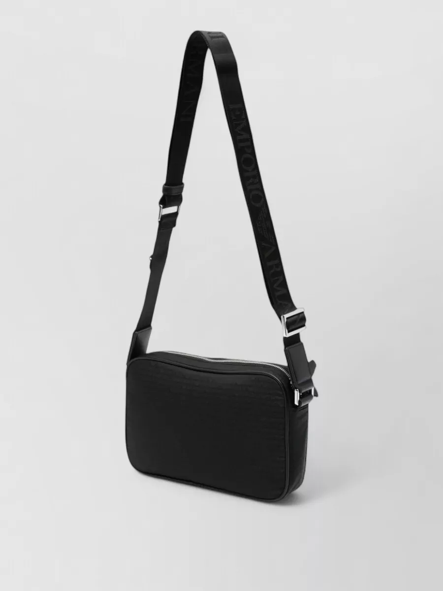 Emporio Armani Nylon Logo Print Crossbody Bag