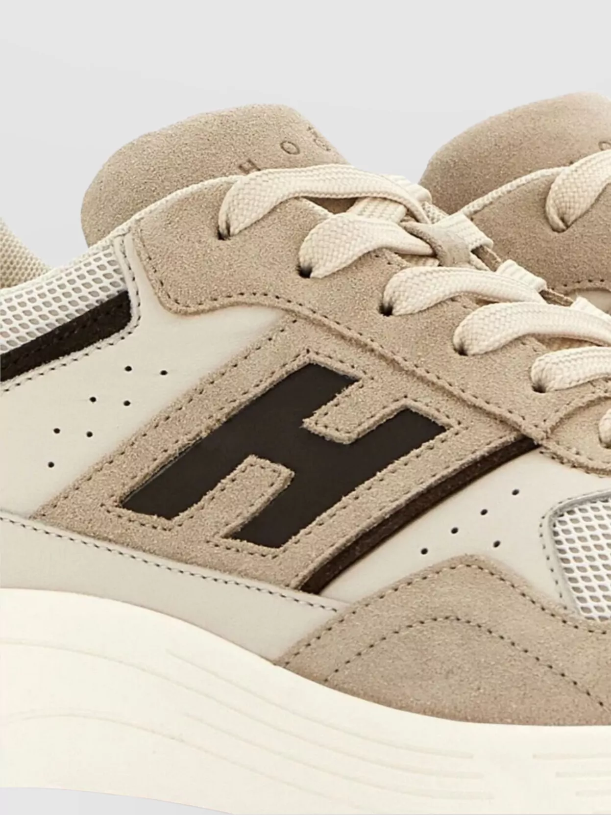 Hogan Suede, Smooth Leather And Mesh Hyperlight Sneakers