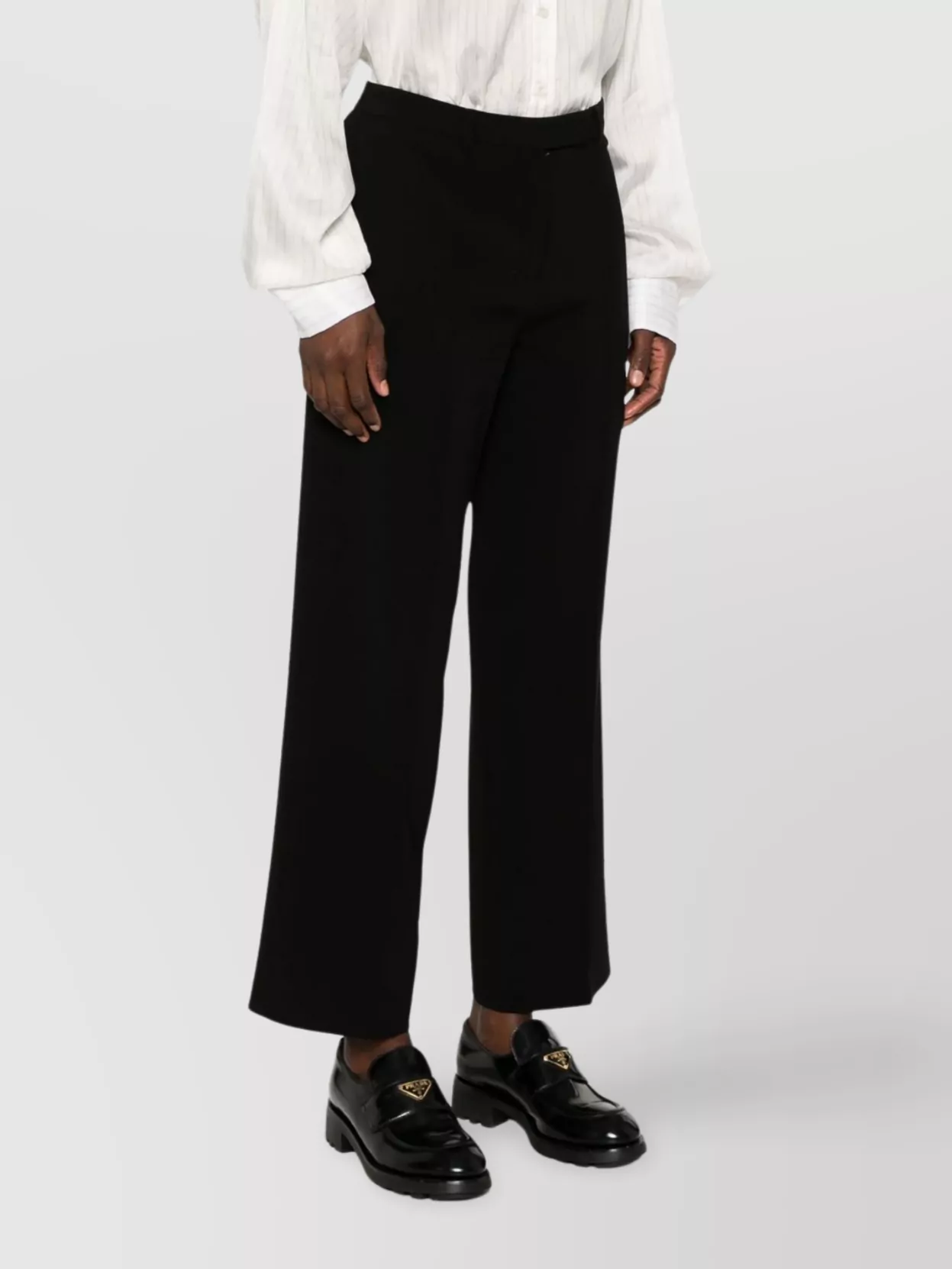 S Max Mara Viola Wide Leg Trousers With Belt Loops And Side Pockets