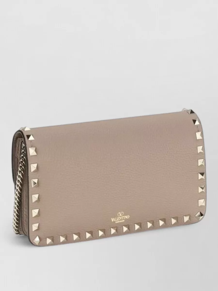 Valentino Garavani Rockstud Spike Leather Clutch Bag