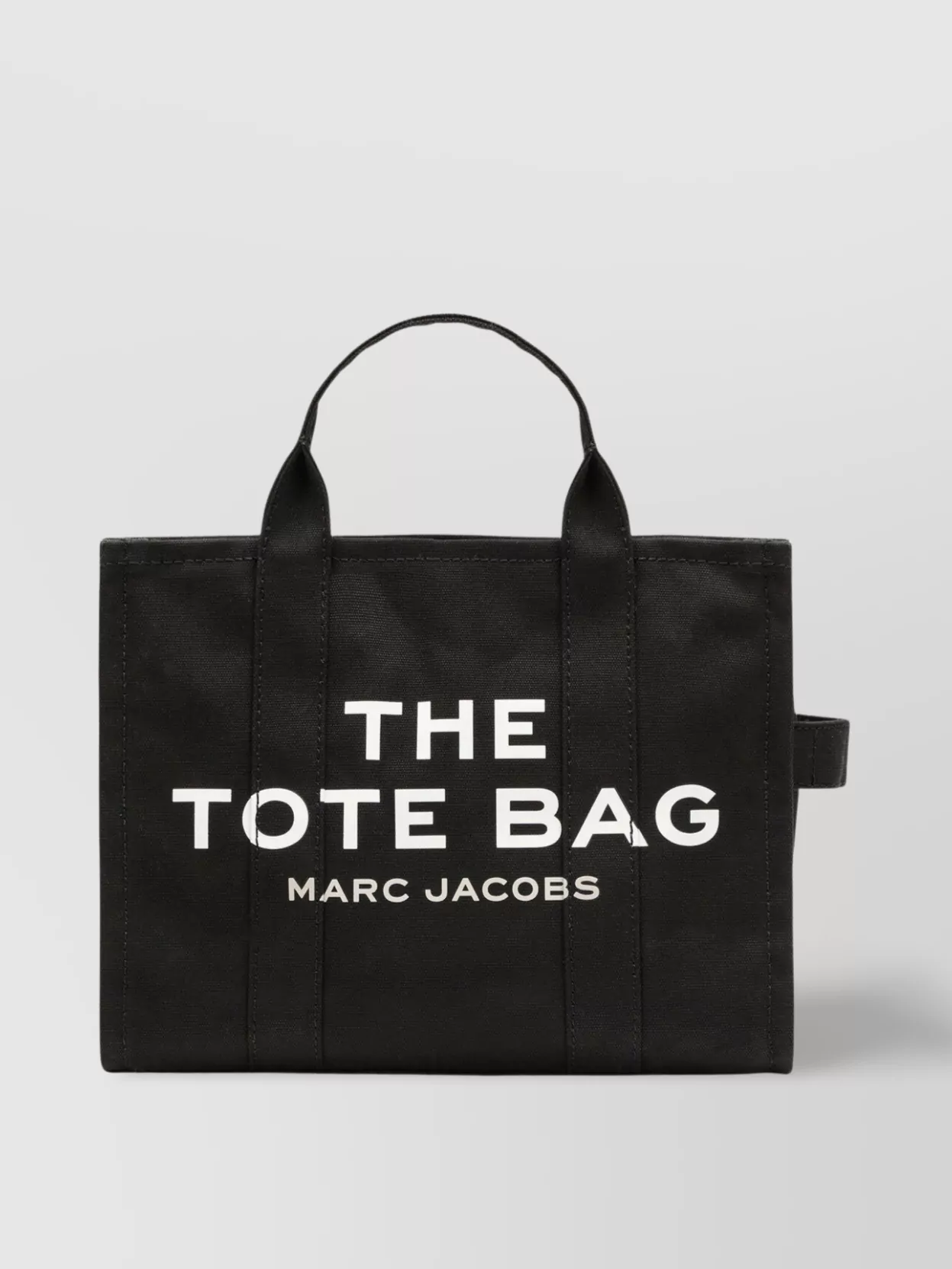 Marc Jacobs Medium Tote Bag Canvas Rectangular Shape Top Handles In Black