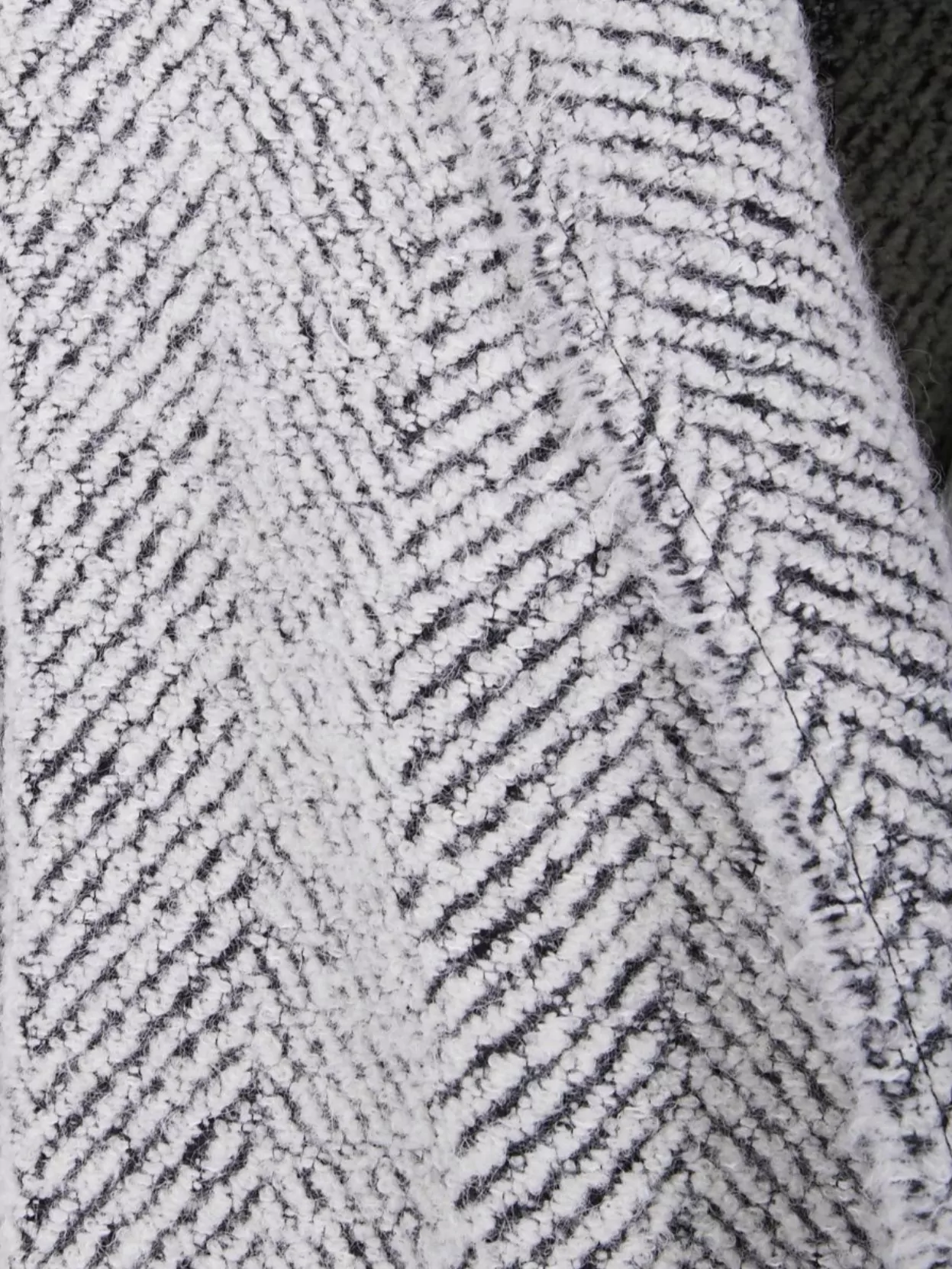 Alberta Ferretti Herringbone Textured Long Sleeve Coat