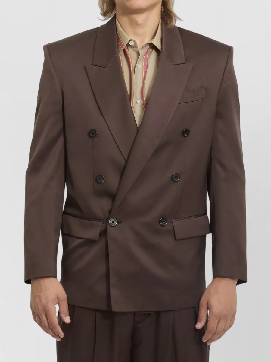 Saint Laurent silk satin double-breasted jacket
