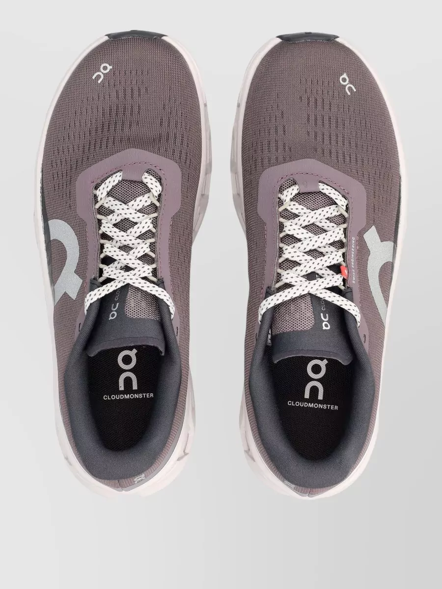 On Running Cloud Monster Mesh Upper Rubber Outsole Sneakers