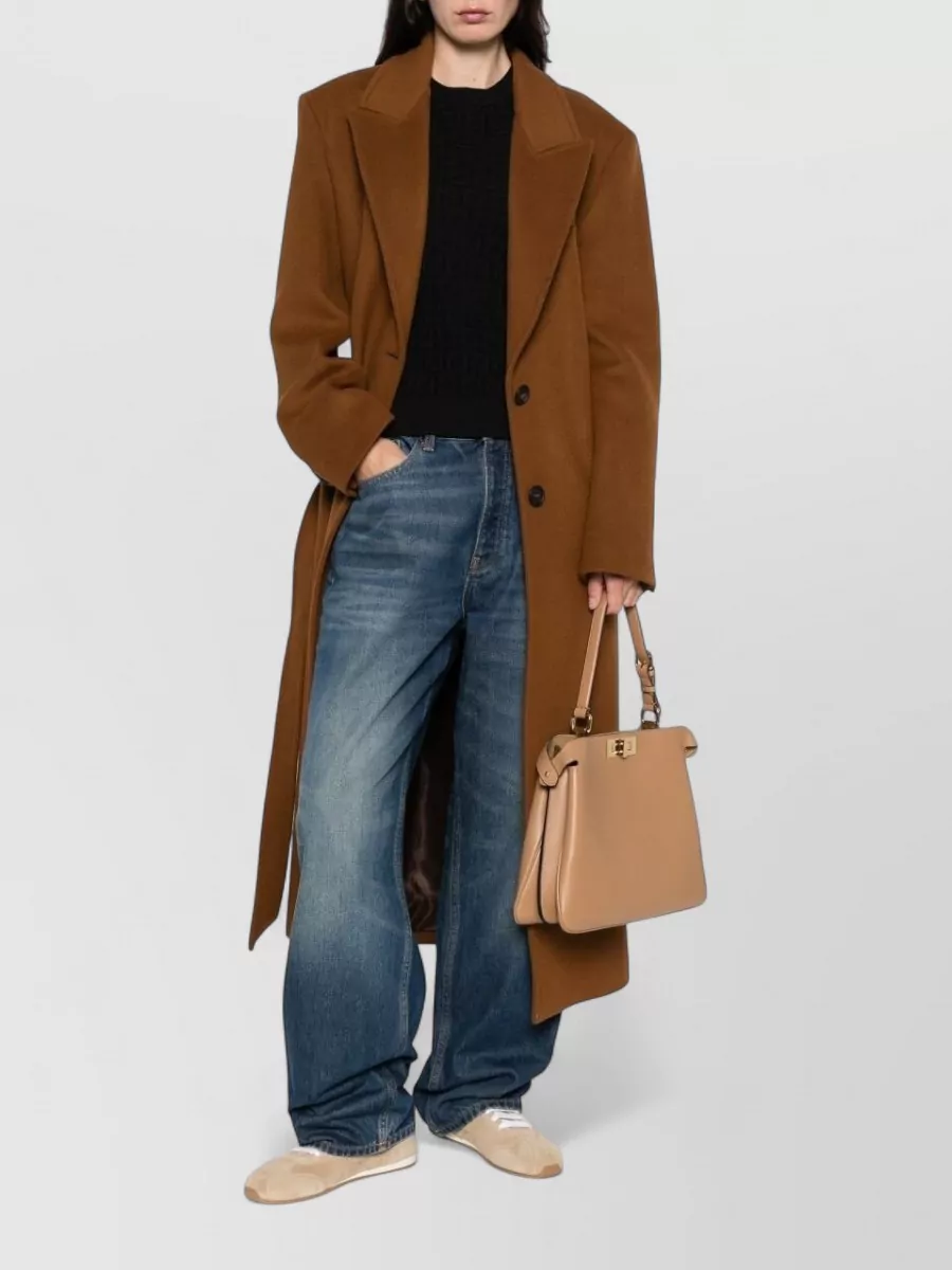 Fendi Ff Short Sleeve Crew Neck Knit Sweater