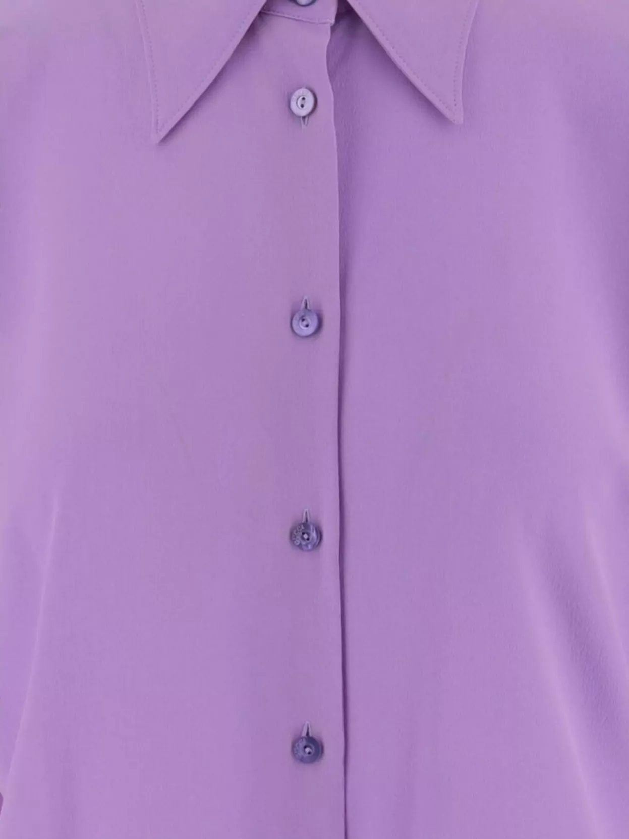 Gucci Long Sleeve Silk Shirt With Pointed Collar