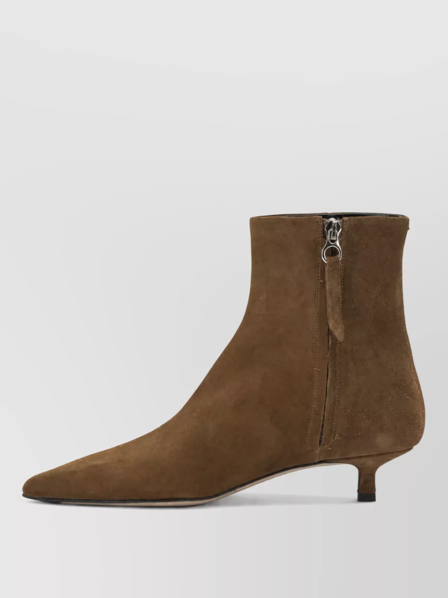 Aeyde Leather Zippered Ankle Boots