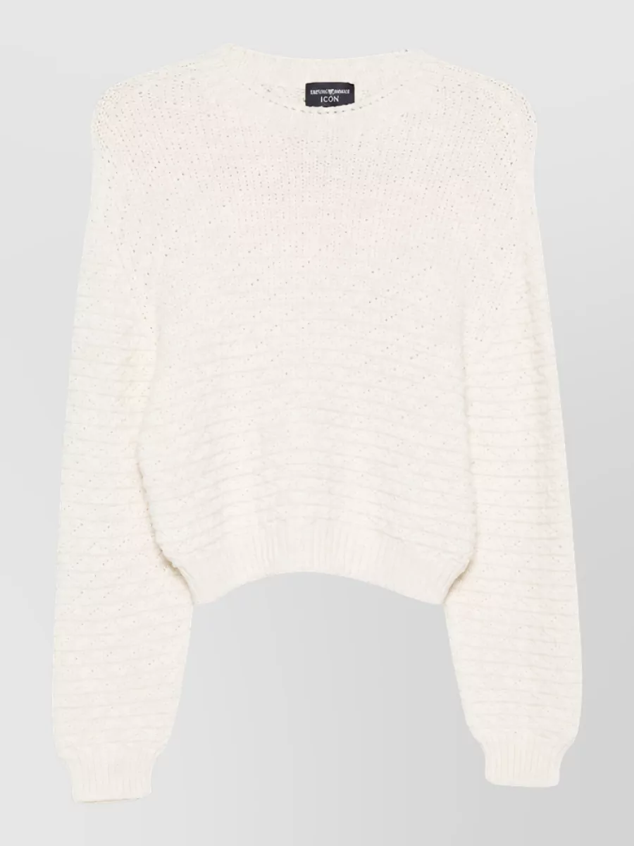 Emporio Armani textured knitted sweatshirt