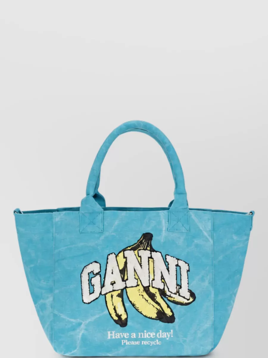 Ganni Cabas Recycled Cotton Beach Bag