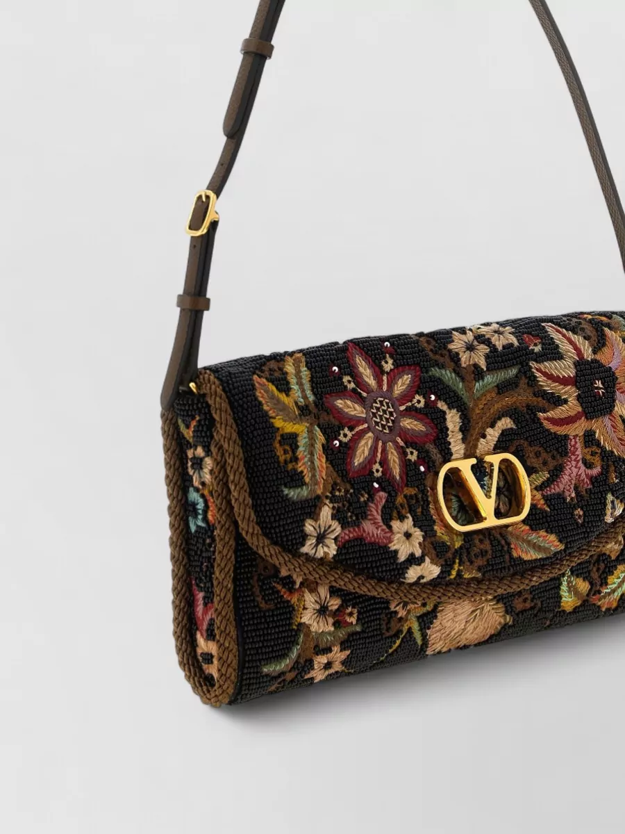 Valentino Garavani De Vain Small Silk Shoulder Bag