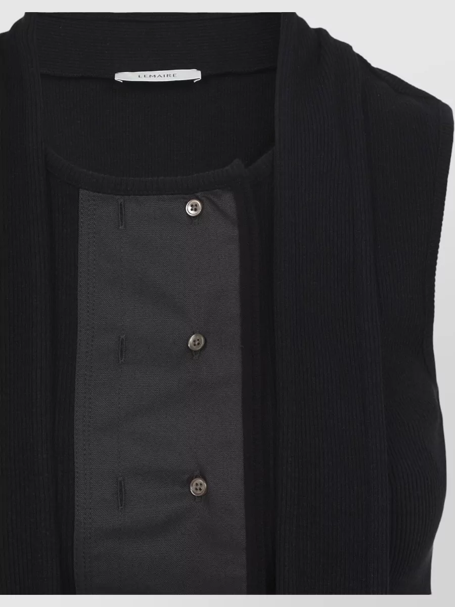 Lemaire Sleeveless Top Scarf Detail Asymmetric Cut