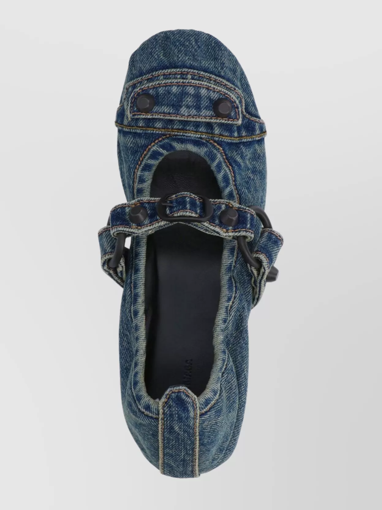 Balenciaga Denim Ballerina Shoes Buckle Detail