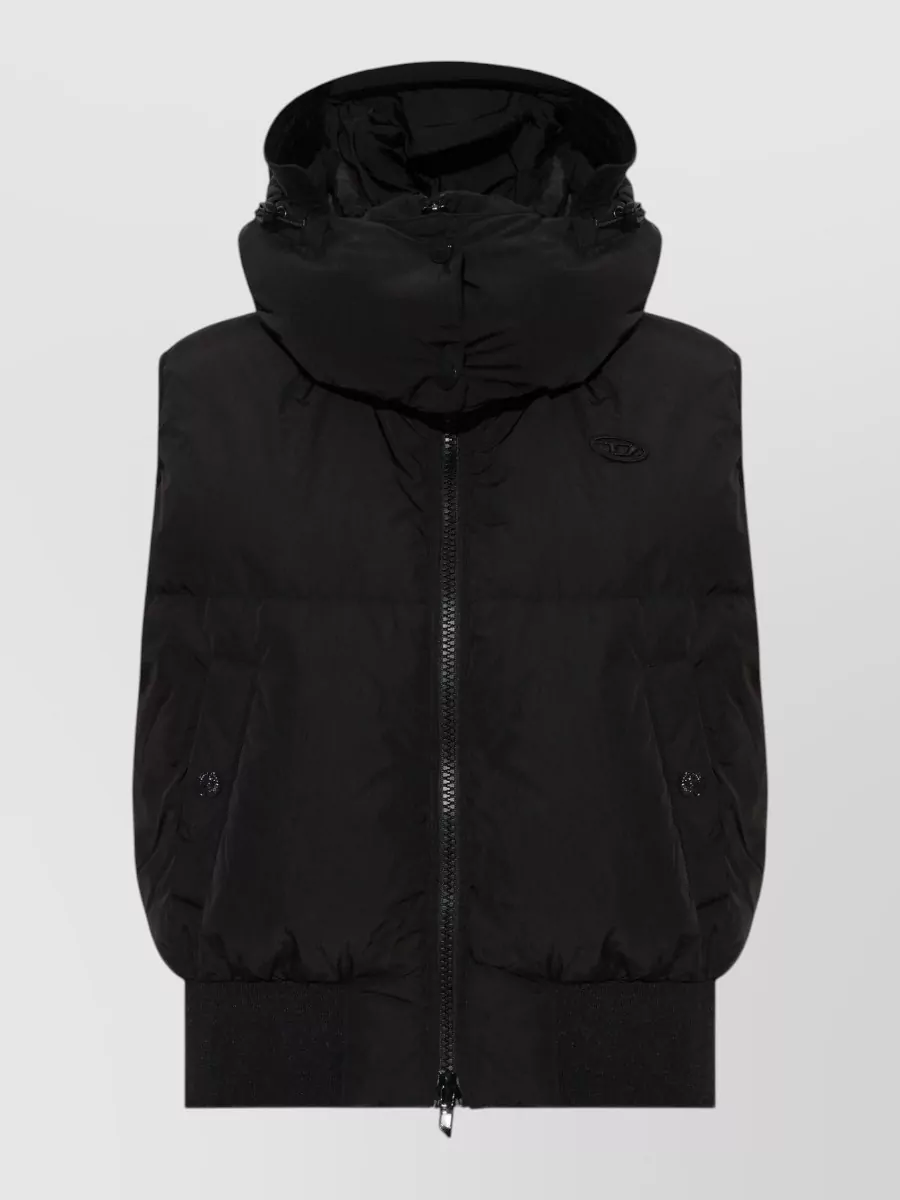 Diesel down hooded parka coat