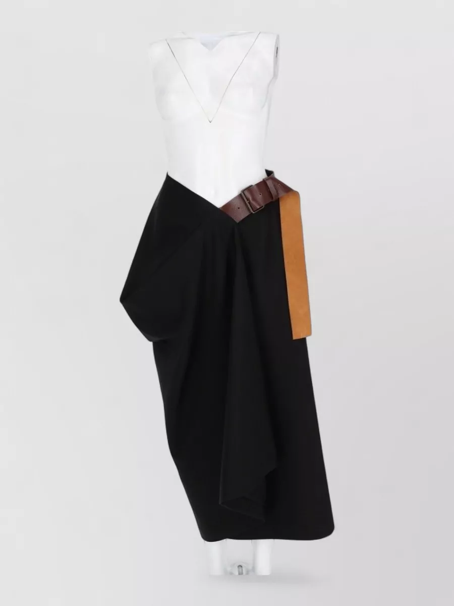 Bottega Veneta asymmetric midi skirt