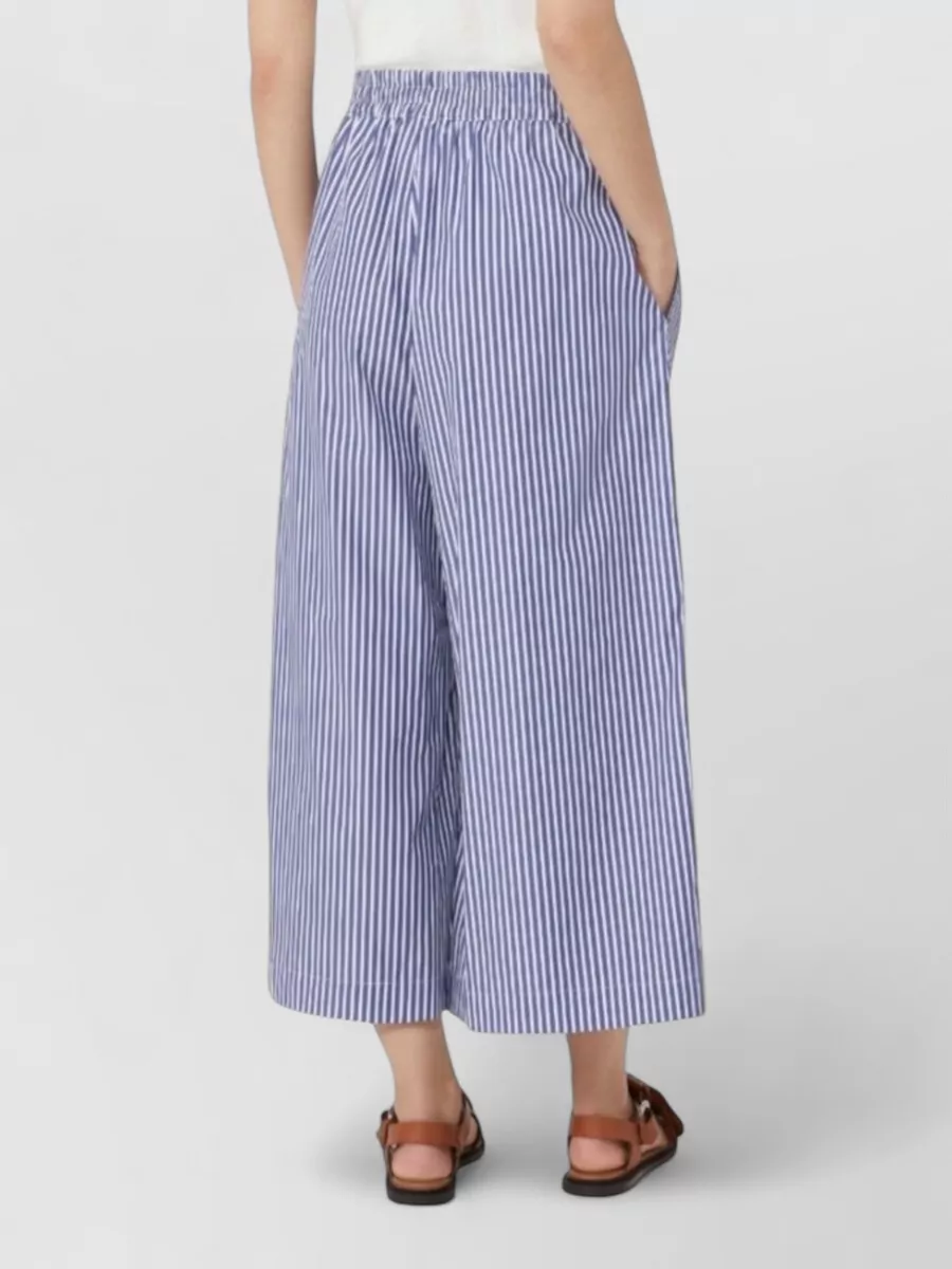 Weekend Max Mara Cotton High-Rise Wide-Leg Trousers