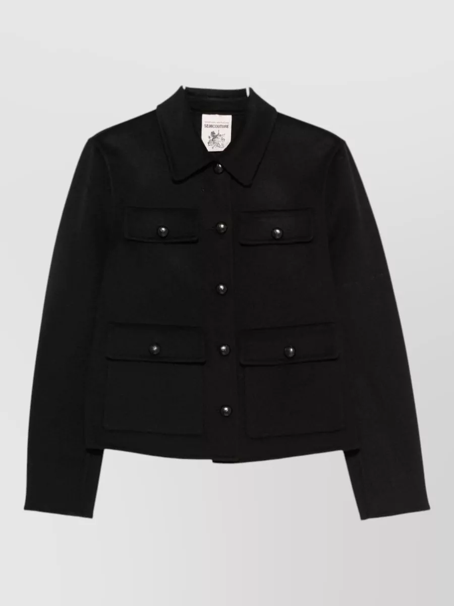Semicouture Wool Single-Breasted Coat
