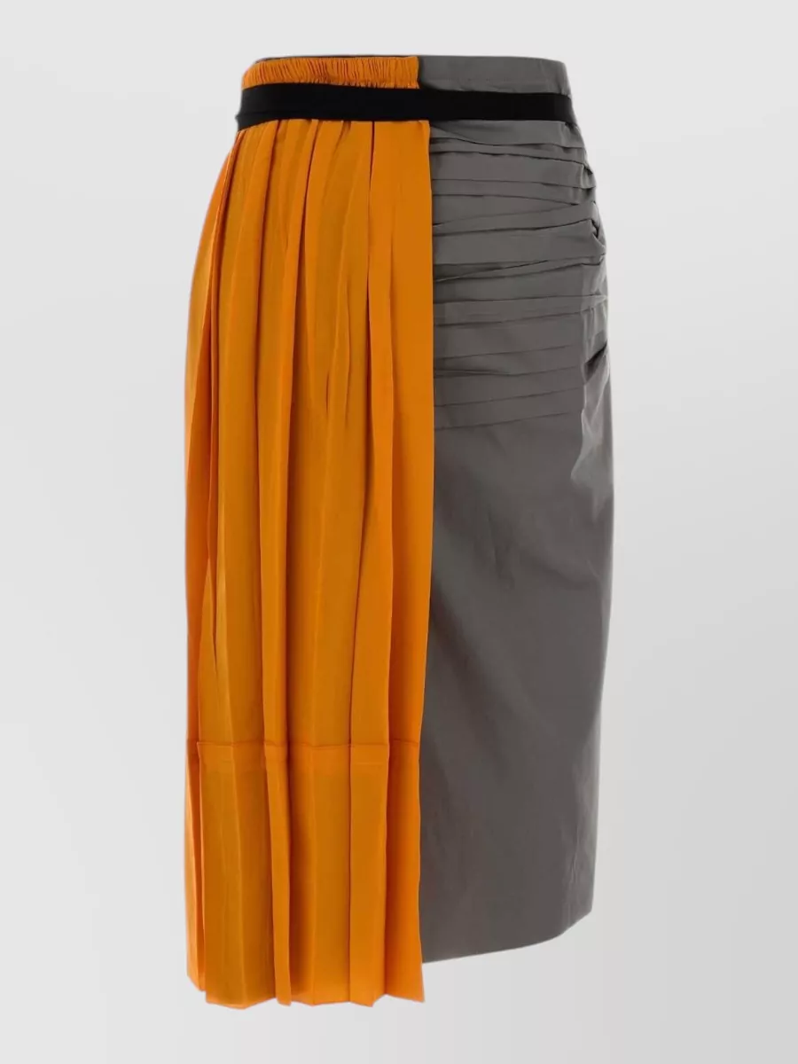 Prada silk asymmetric skirt