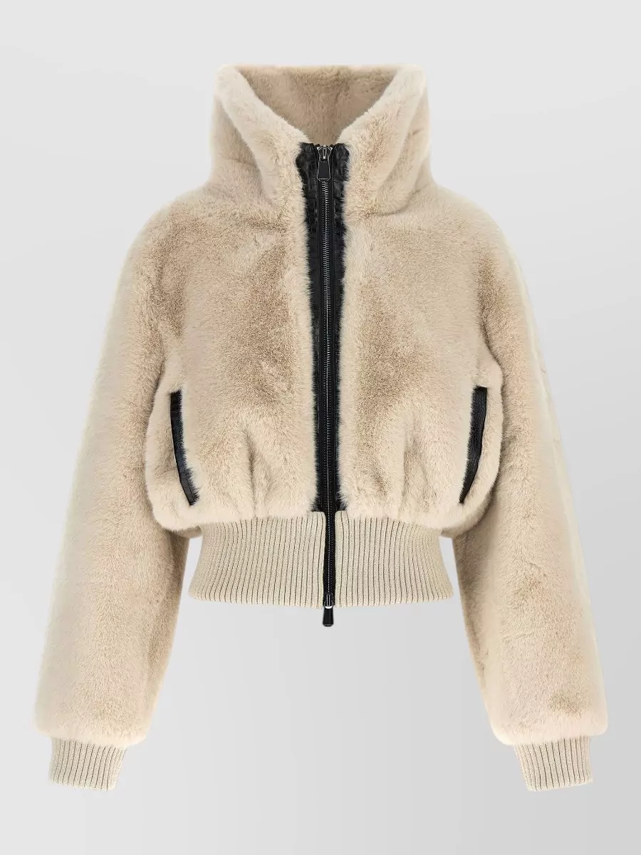 Pinko Faux fur cropped jacket