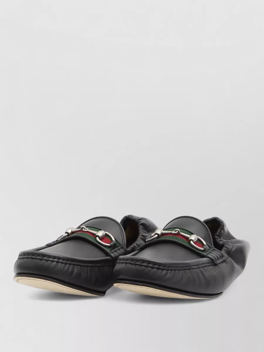 Gucci Horsebit 1953 Web Stripe Leather Loafers
