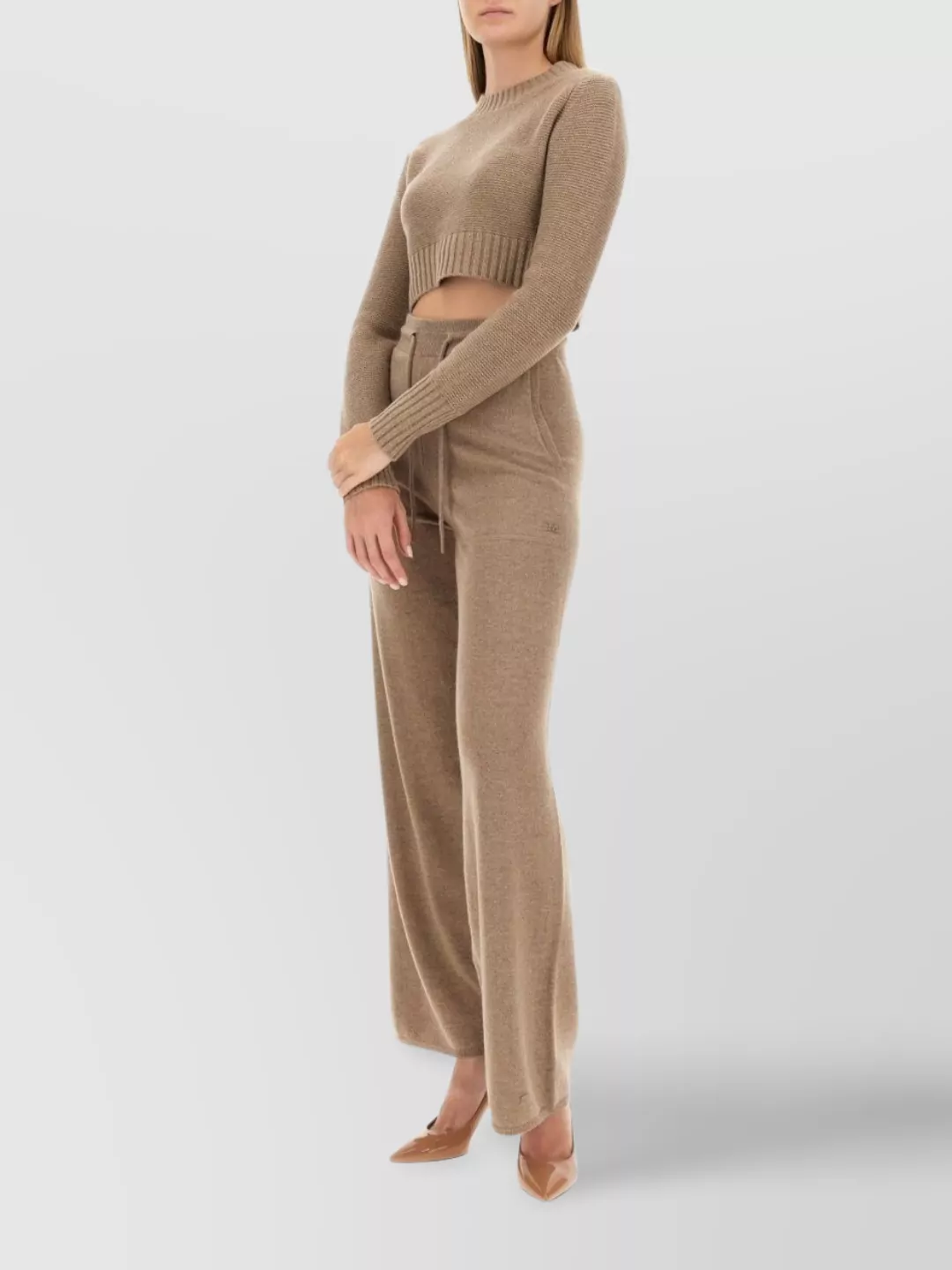 Max Mara Cashmere Cropped Knitted Top