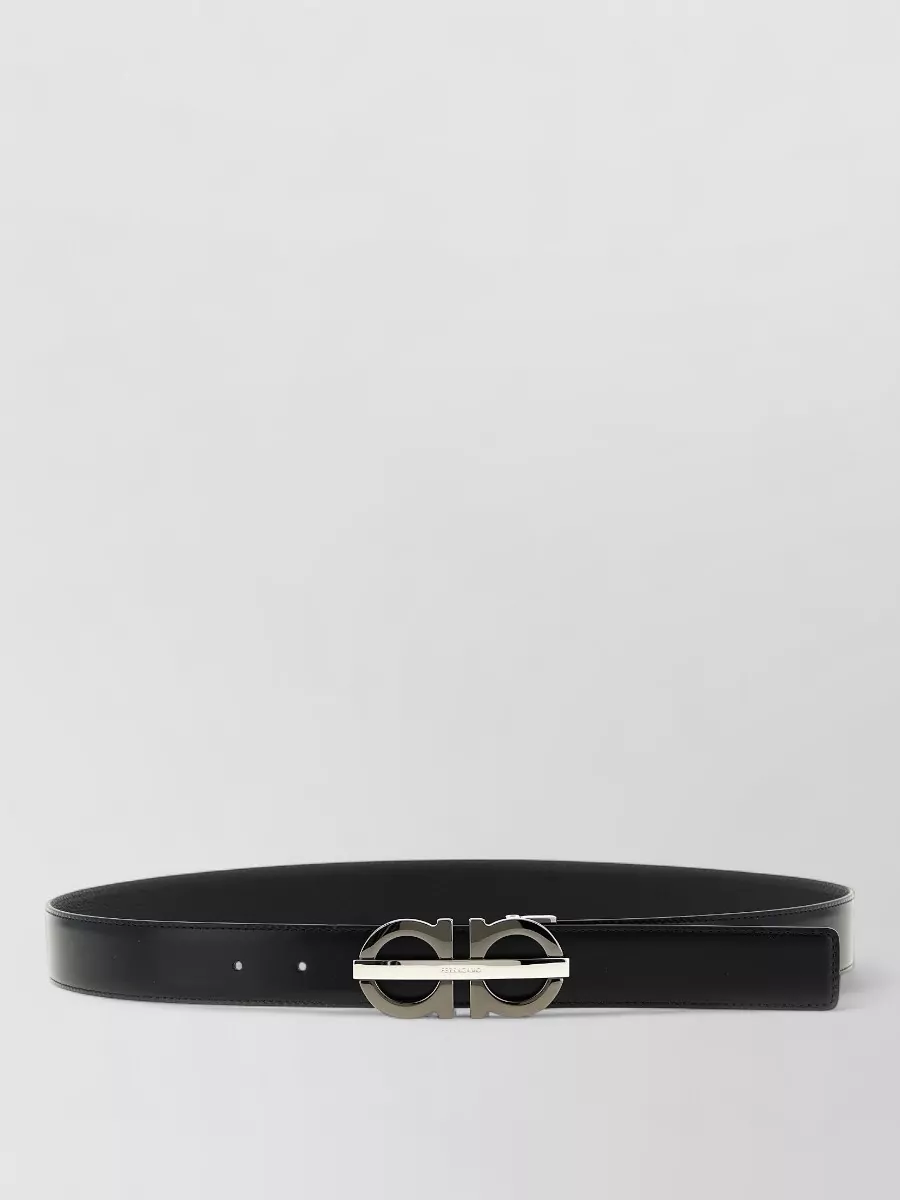 Ferragamo Gancini Reversible Buckle Leather Belt