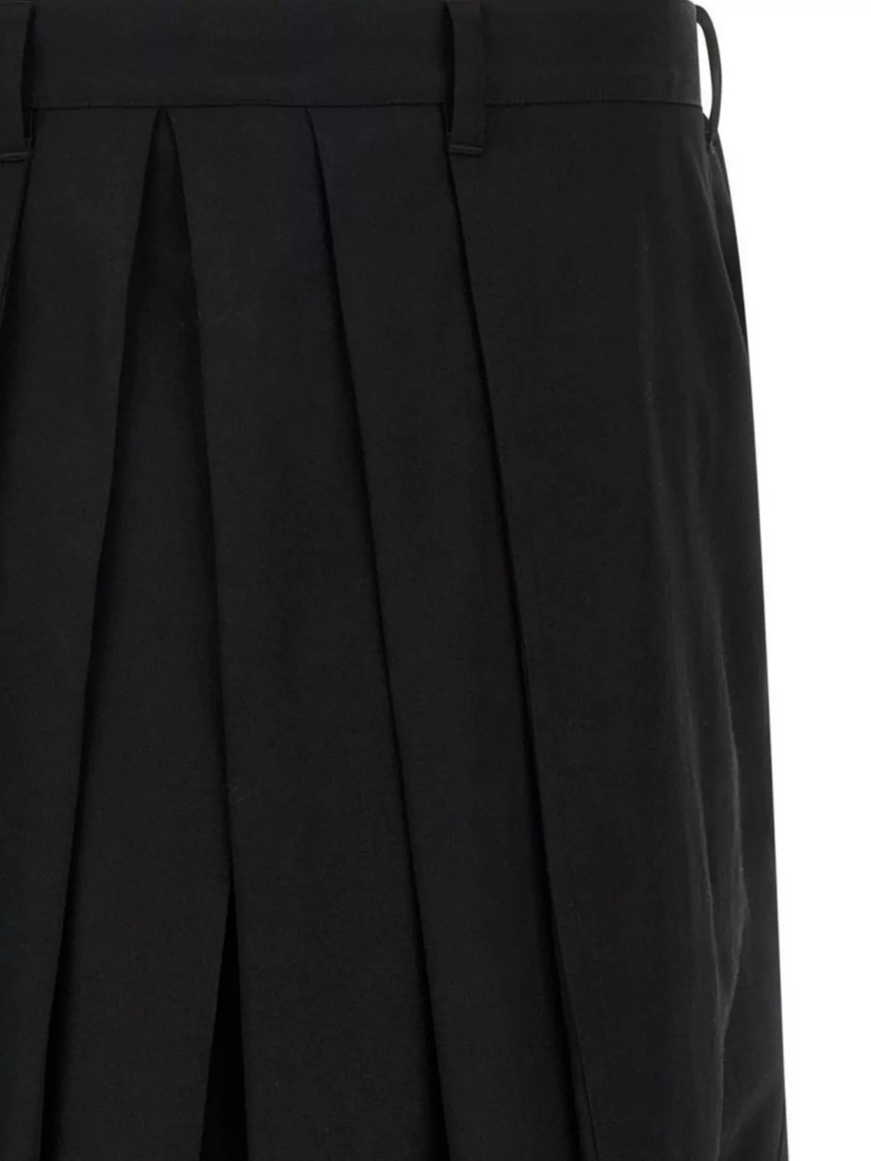 Yohji Yamamoto Pleated Trousers With Button And Belt Loops