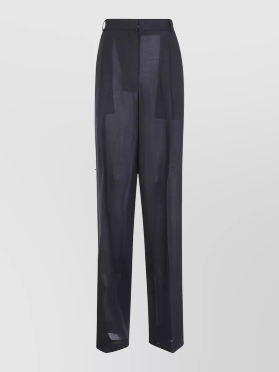 Tom Ford Virgin Wool Pleated Wide-Leg Trousers