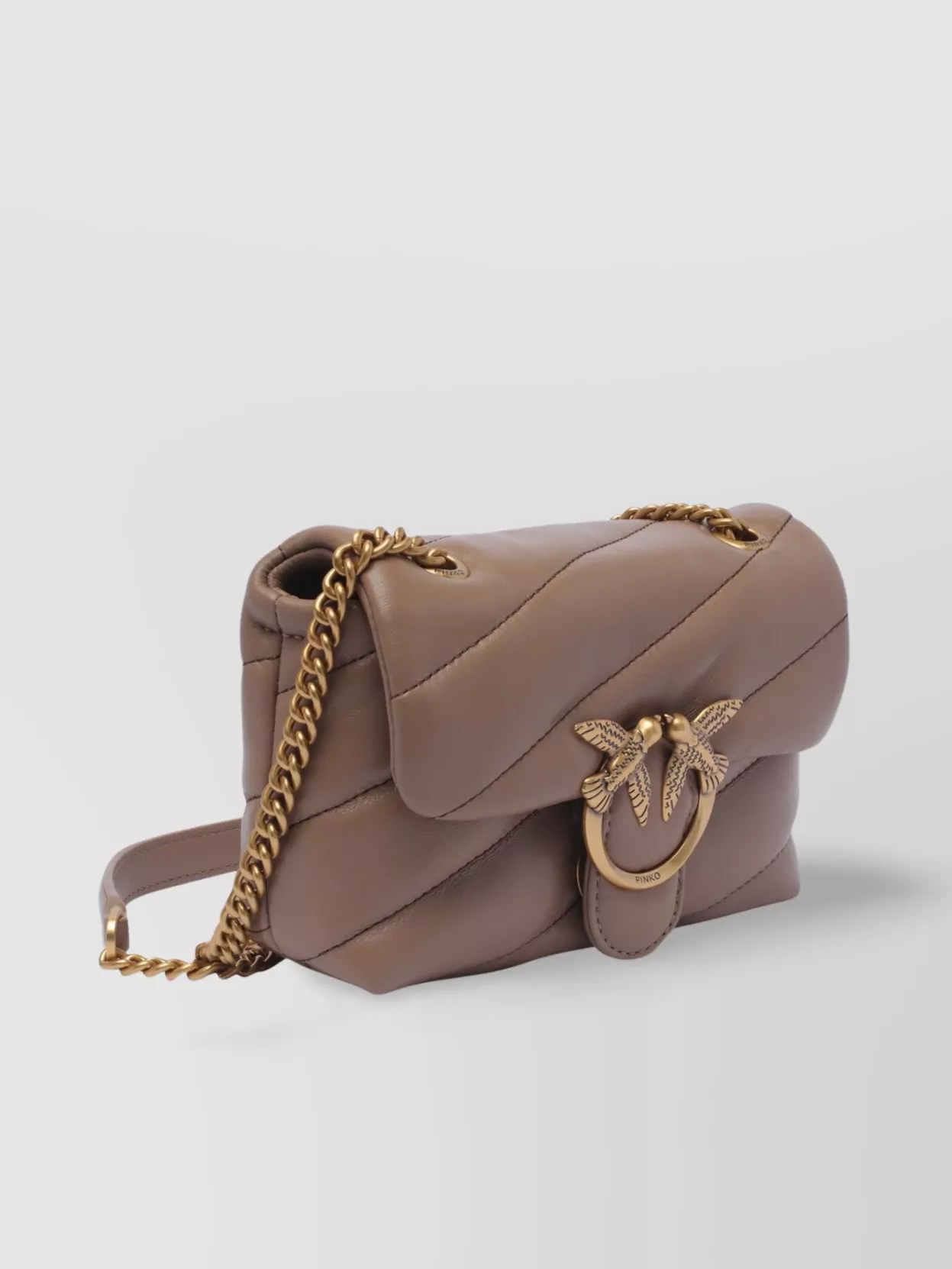 Pinko Love Puff Bird Chain Quilted Shoulder Bag