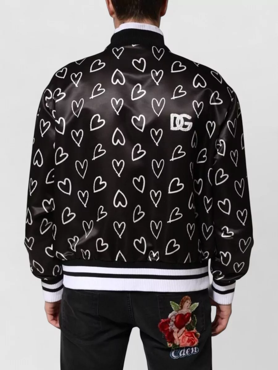 Dolce&Gabbana Heart Print Bomber Jacket