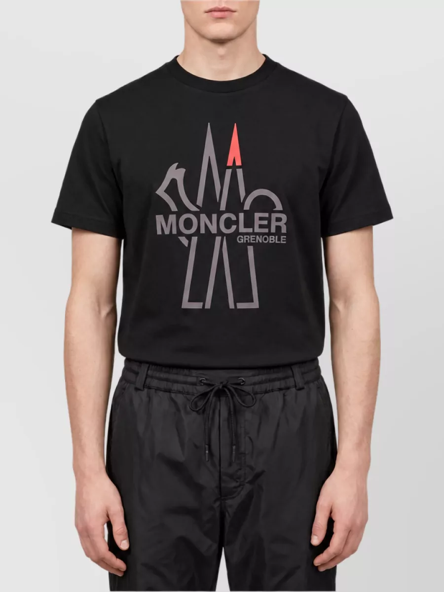 Moncler Grenoble Cotton Slim-Fit Ribbed-Crew-Neck Short-Sleeve T-Shirt