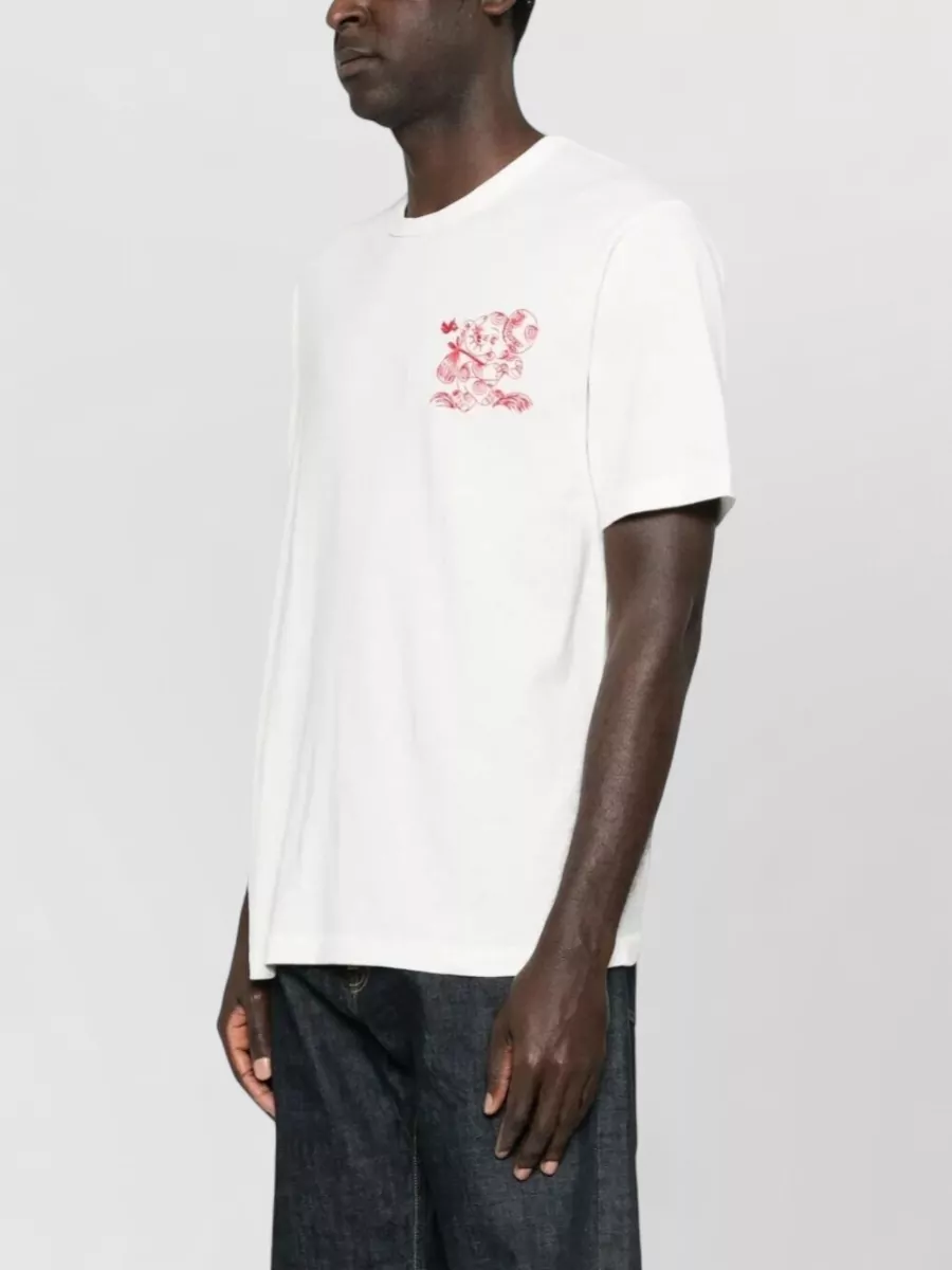 Kenzo Cartoon Outline Cotton T Shirt Graphic