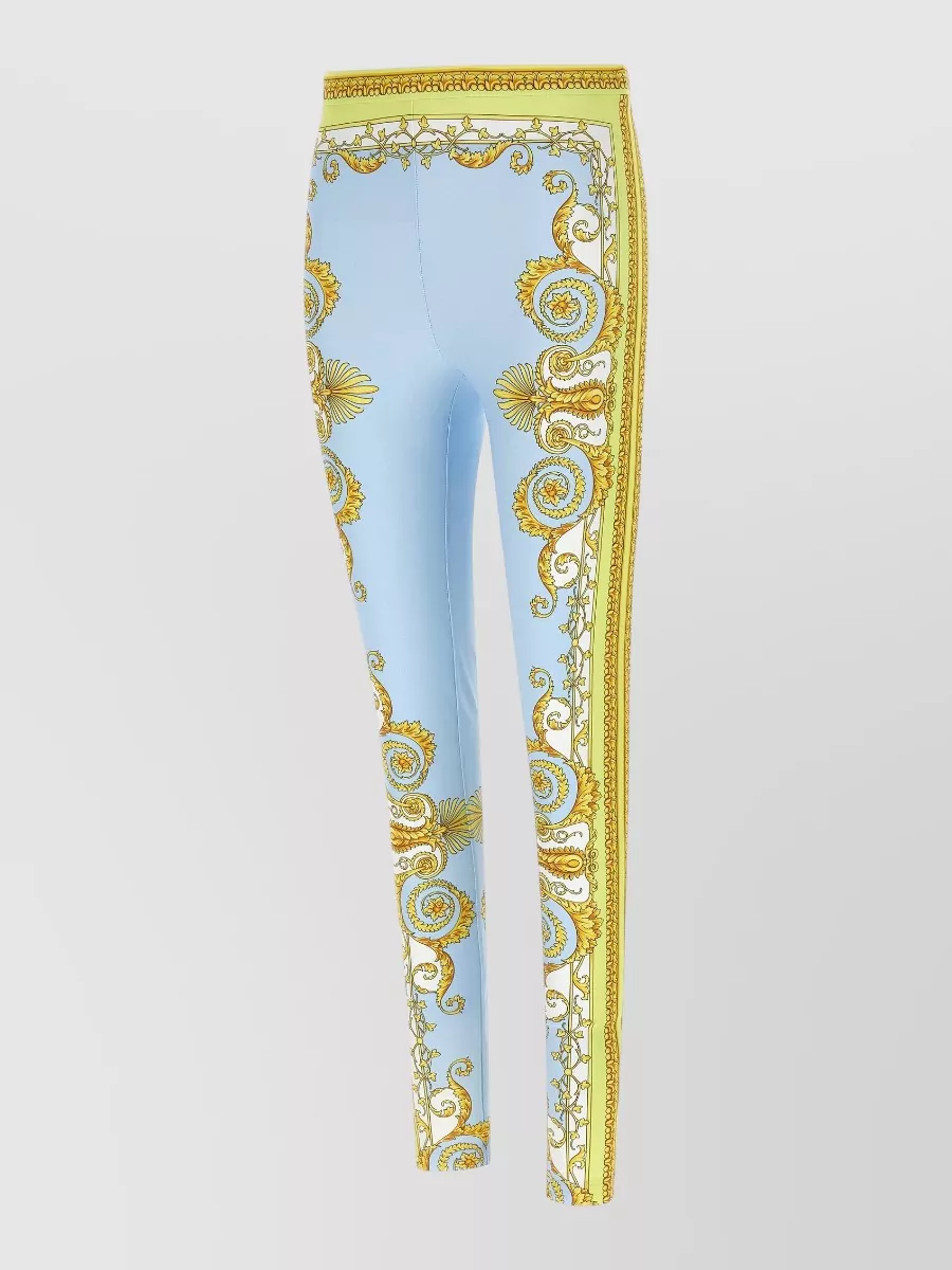 Versace Barocco Stretch Leggings Slim Fit Full Length