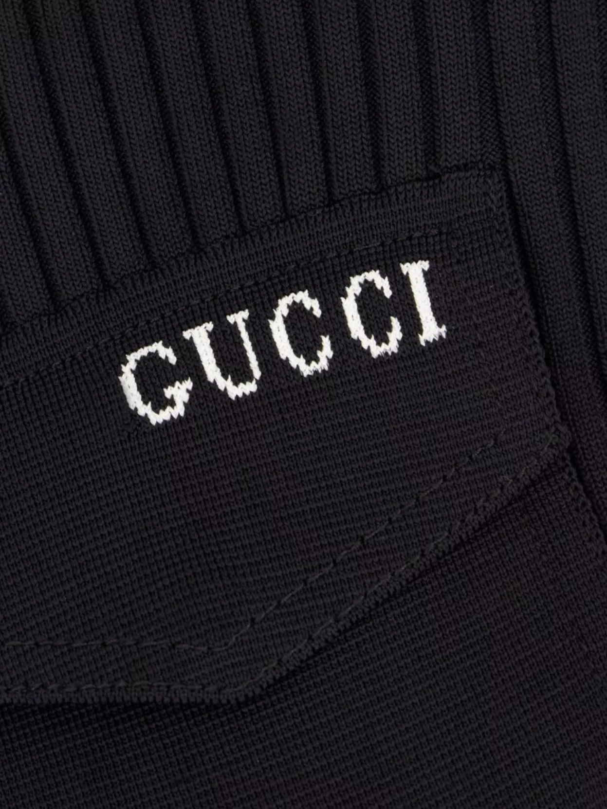 Gucci Ribbed Texture Chest Pocket Short Sleeves T-Shirt