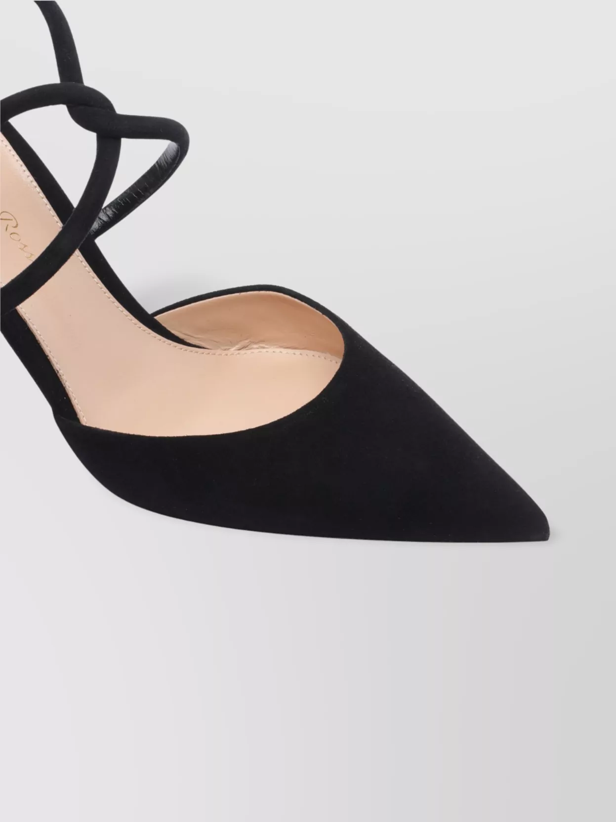Gianvito Rossi Buckle Detail Strappy Suede Stiletto Pumps