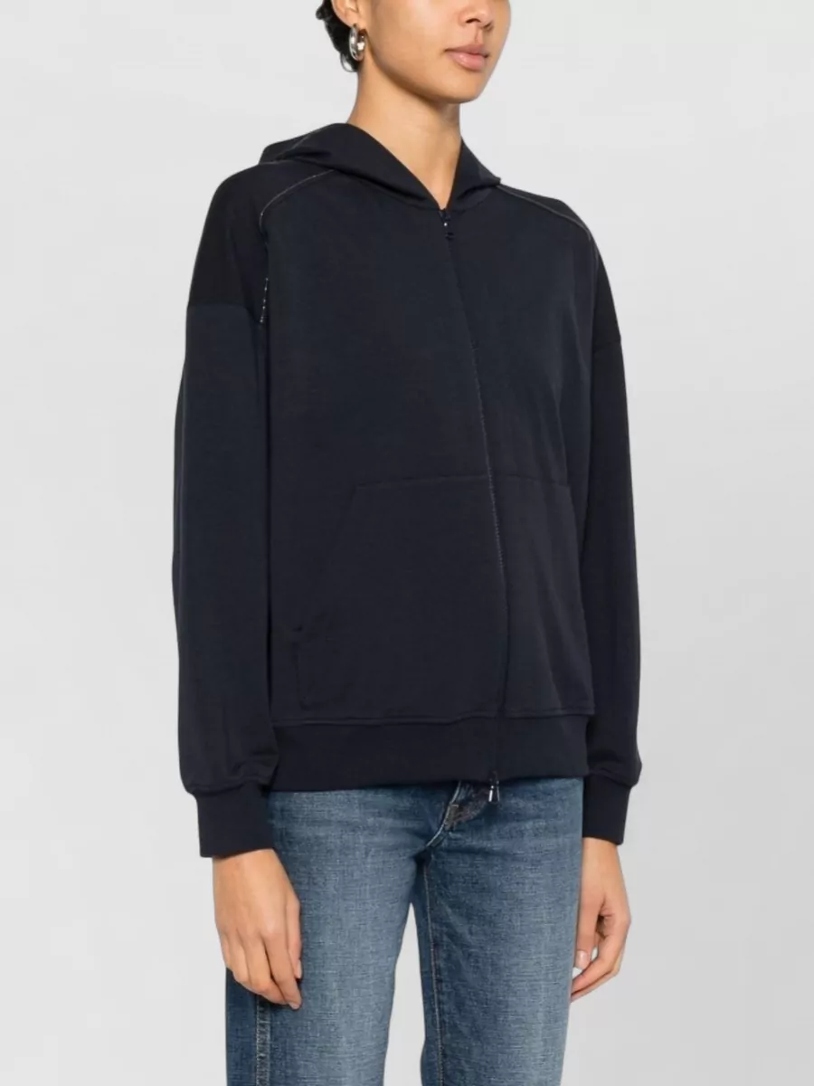 Brunello Cucinelli Cotton Hoodie Long Sleeves Front Pockets