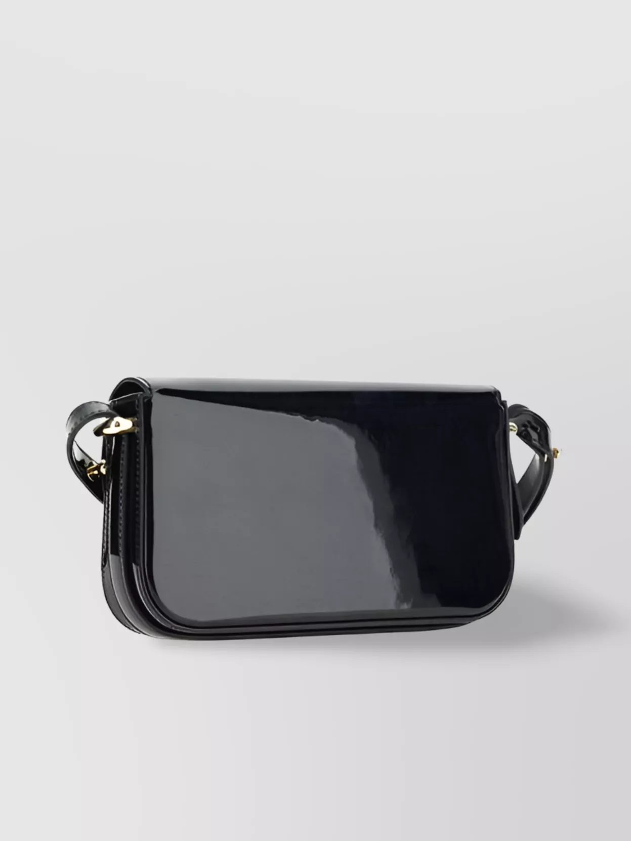 Prada Glossy Calfskin Rectangular Chain Shoulder Bag