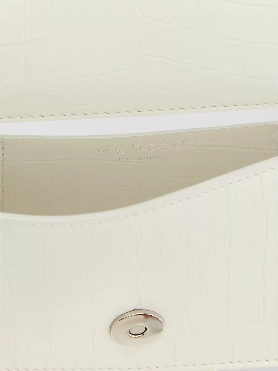 Mc Queen Calfskin Leather Jewelled Mini Shoulder Bag