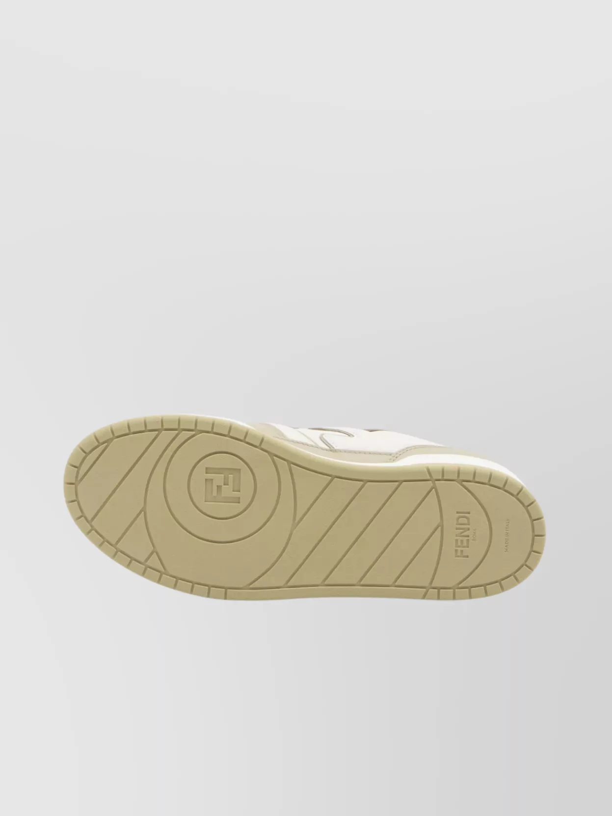 Fendi Match Leather Sneakers Perforated Toe