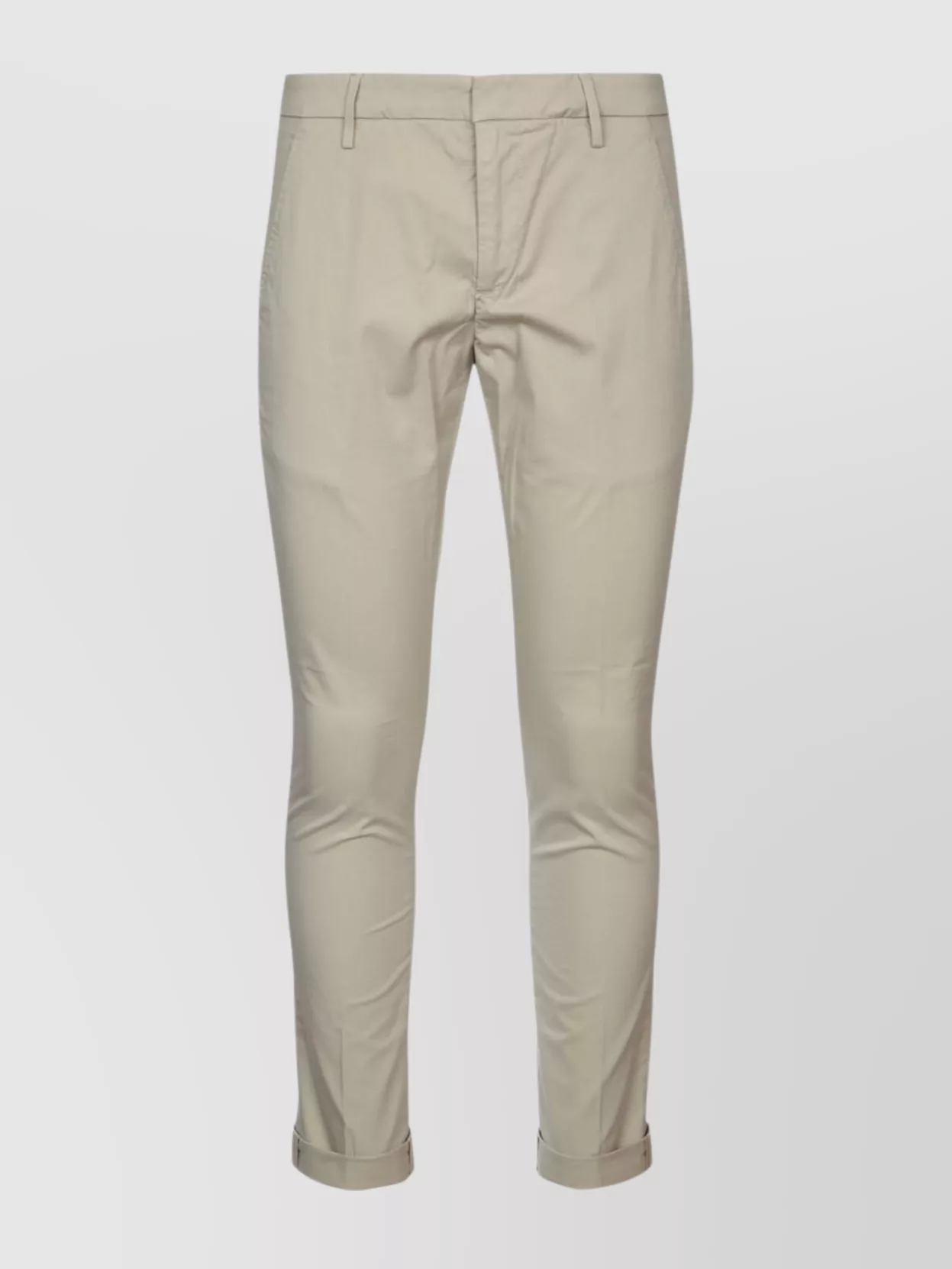 Dondup Rolled Cuffs Trousers With Side And Back Pockets