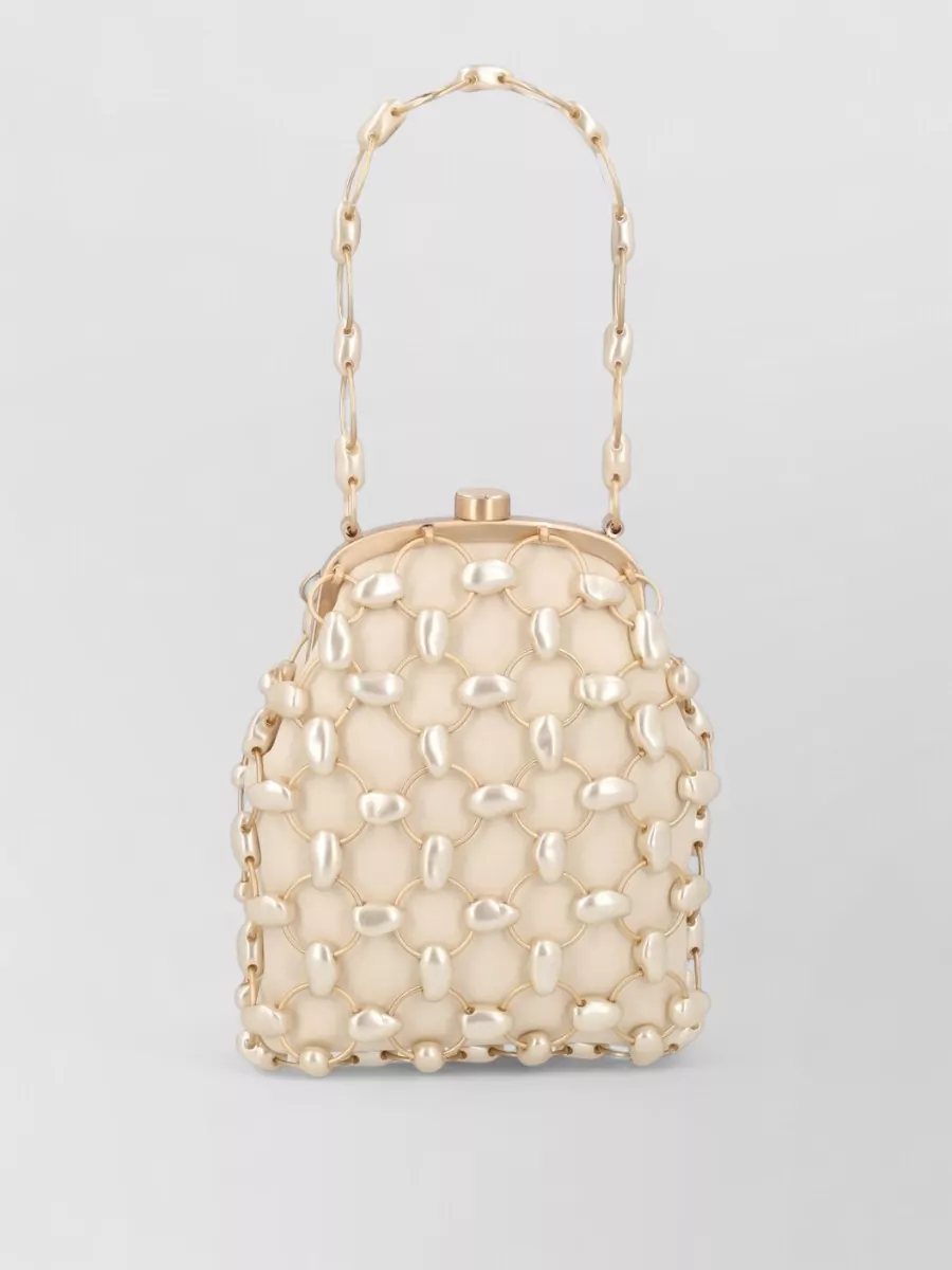 Cult Gaia Lamb Leather Clutch Bag