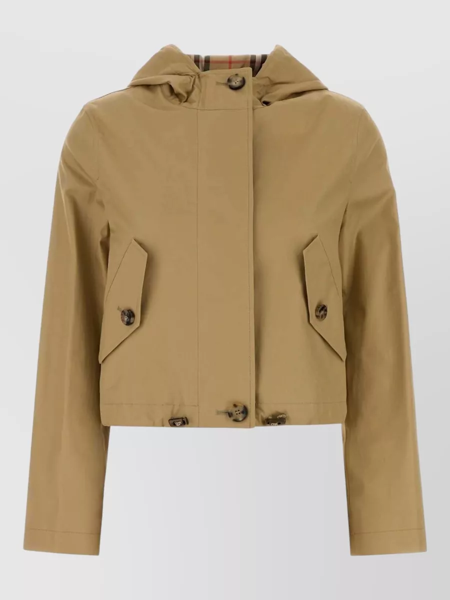 Burberry cotton short single-breasted coat
