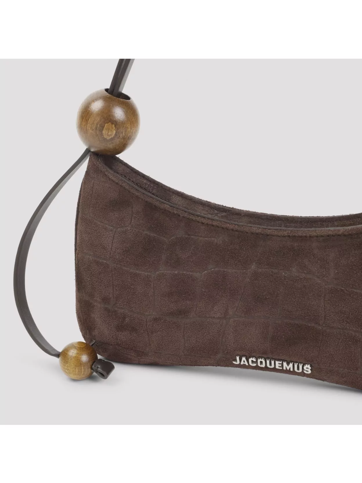 Jacquemus Croc Texture Shoulder Bag Bead Accents