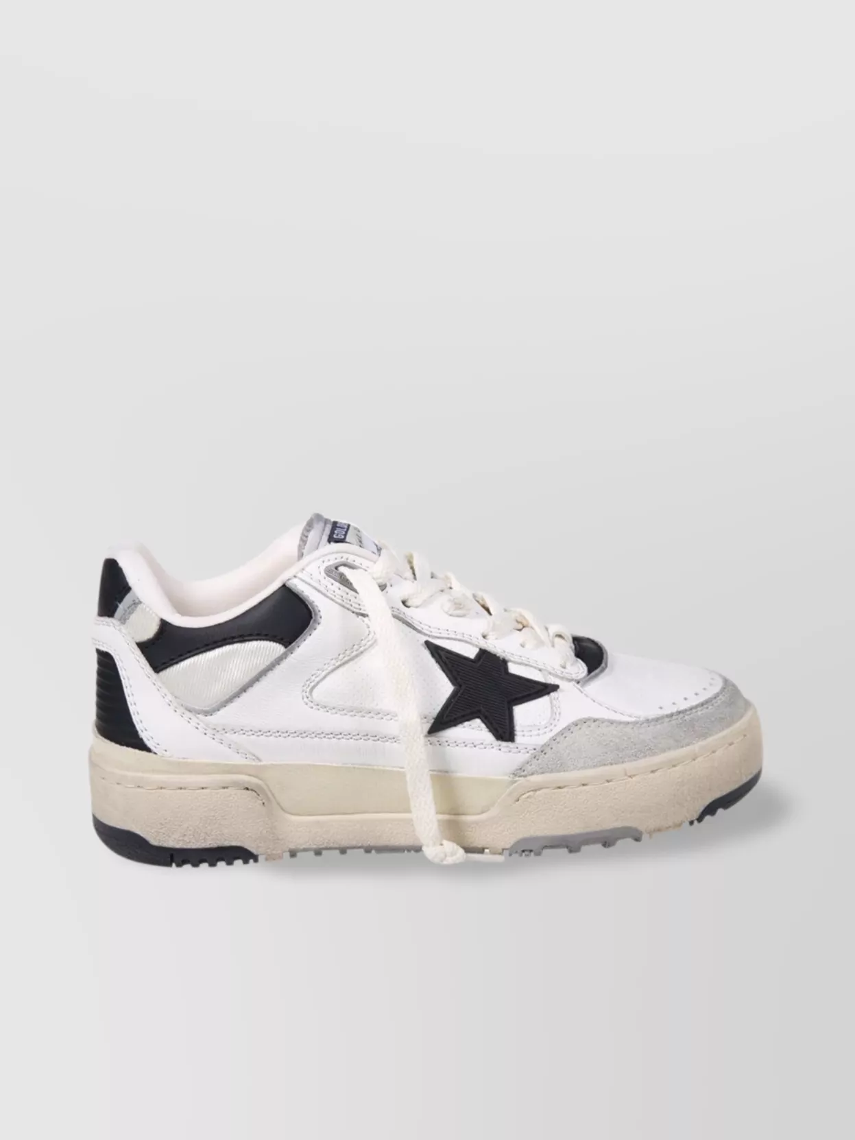 Golden Goose Forty2 Leather Sneakers With Black Star And Heel Tab Shoes In Multi